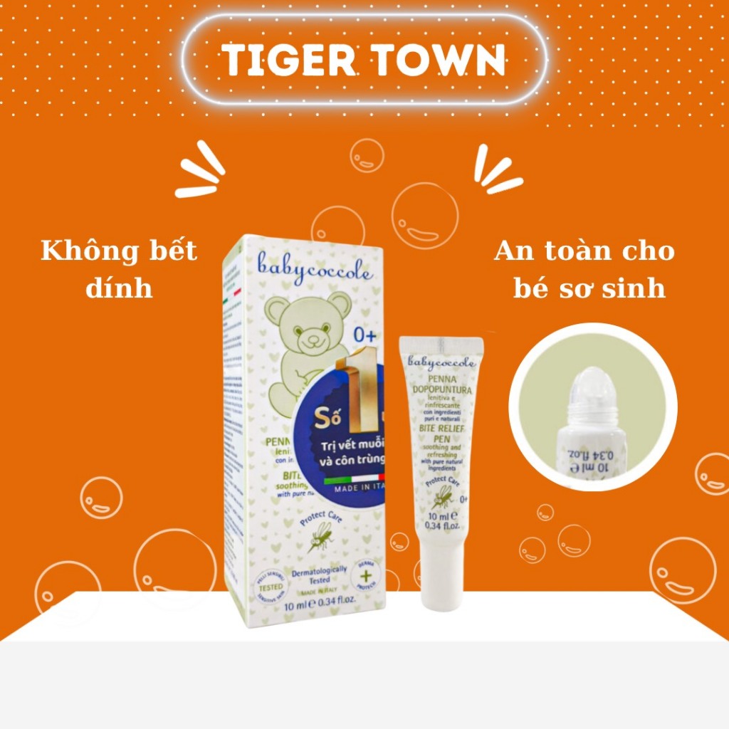 Bút Chấm Muỗi Babycoccole 0M+ lăn bôi vết muỗi đốt & côn trùng cắn cho bé và cả gia đình 10ml Baby Coccole