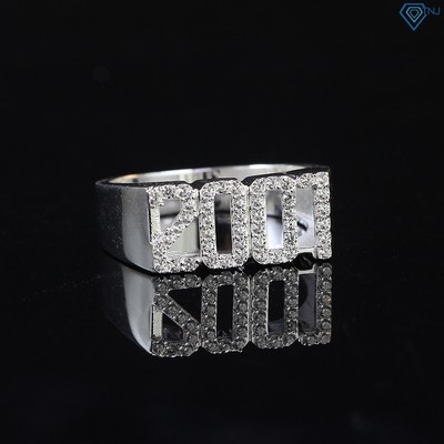 Nhẫn bạc nam năm sinh 2001 đính đá sang trọng cá tính NNA0574 - Trang Sức TNJ