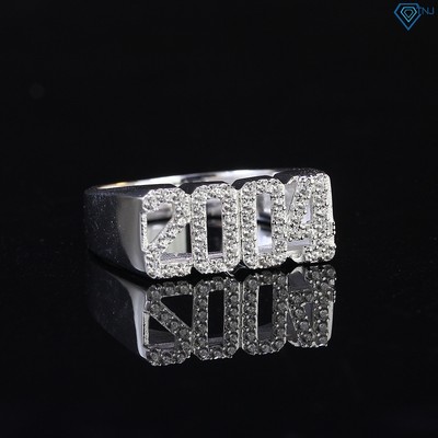 Nhẫn bạc nam năm sinh 2004 đính đá sang trọng cá tính NNA0574 - Trang Sức TNJ