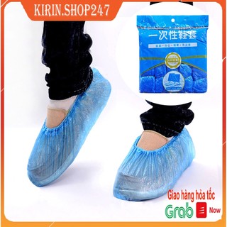 Set 100 túi bọc giày dép đi trong nhà xưởng bệnh viện, phòng sạch, bọc giầy đi mưa