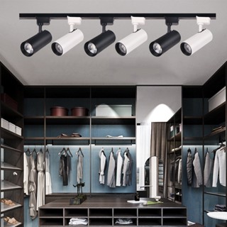 Combo 6 Đèn Rọi Ray 10w/ 12w /20w/ 30w +1 Thanh Ray 1,5m, Đèn Rọi Ống Bơ Trang Trí Cửa Hàng