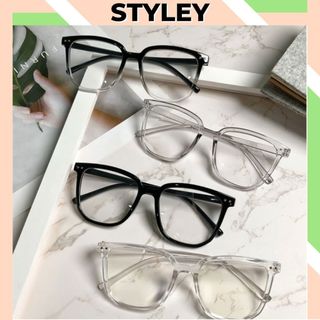 Kính thời trang nam nữ 2 chấm phong cách hàn quốc dễ thương, Mắt kính mát không độ giả cận chống tia UV Style K029