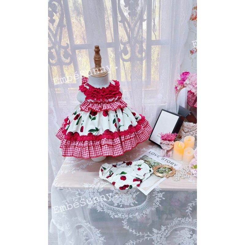 Set TBN Cherry mùa hè thiết kế cho bé