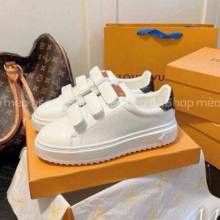 Giày thể thao lv trắng quai dán ngang gót pha fullbox