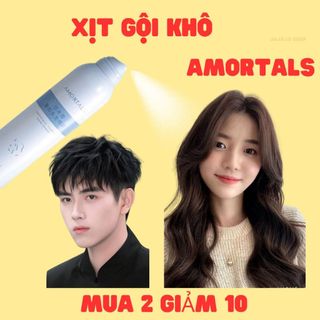 Dầu gội khô,AMORTALS,gội đầu khô,dầu gội đầu khô,xịt gội đầu khô,dầu gội khô mini,xịt dầu gội khô,gội khô,chai 260 ml.