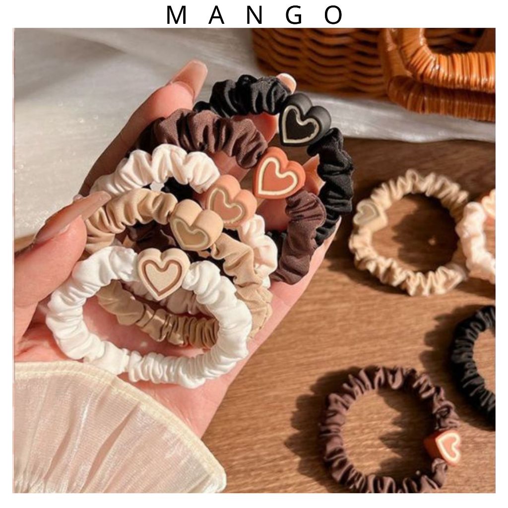 Thun cột tóc nữ dễ thương MANGO phụ kiên buộc tóc hàn quốc
