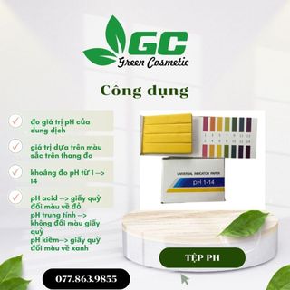 [HCM] Giấy quỳ đo pH - Greencosmetic 1 tệp