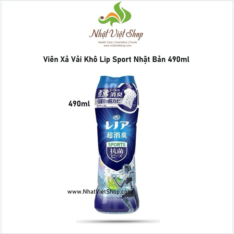 Viên Xả Vải Khô Lip Sport Nhật Bản 490ml