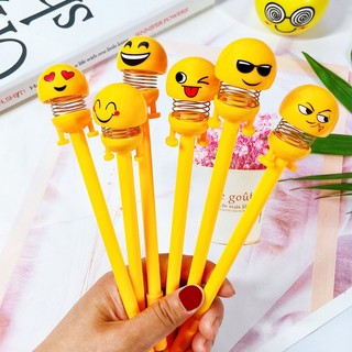 Bút viết lò xo hình cảm xúc, mặt cười, icon emoji, biểu cảm dễ thương