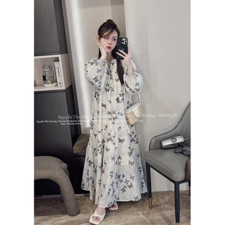 Maxi xuông tơ hình dài tay