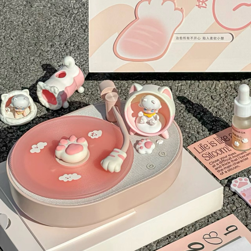 Loa bluetooth kiêm đèn ngủ toả tinh dầu Ezvalo phiên bản chân mèo dễ thương - Một chút xinh