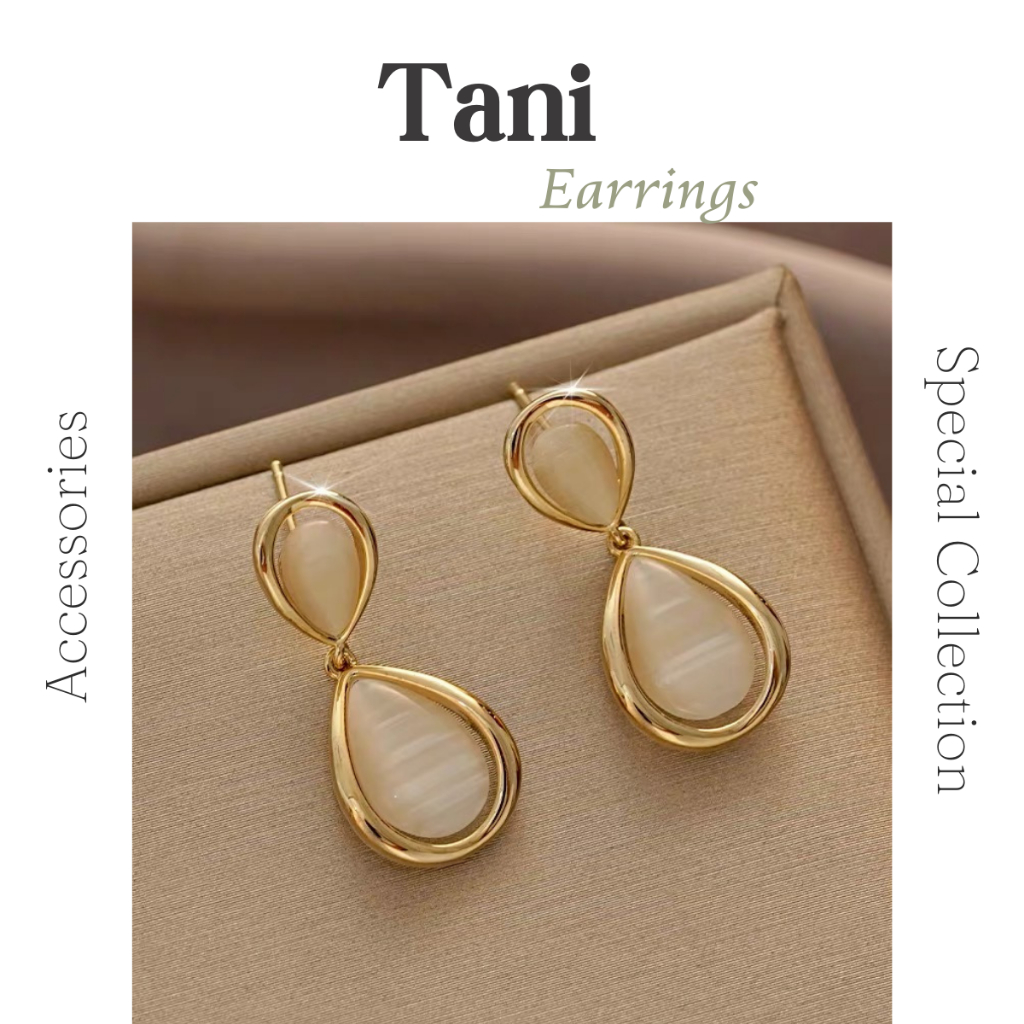 TKT24017 Khuyên tai nữ, khuyên tai chuôi bạc S925 phong cách Hàn Quốc 2 màu Tani