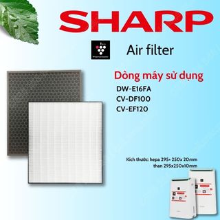 Màng lọc không khí sharp dw-e16fa-w, cv-df100, cv-ef120