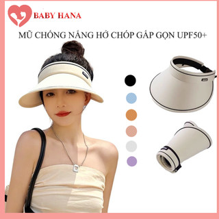 Mũ chống nắng hở chóp rộng vành menglansh, nón lưỡi trai nửa đầu chống uv cao cấp cho nam nữ