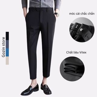 Quần Tây Nam - Quần Âu Nam cao cấp GOZIN.STORE Công Sở Dáng Ôm Chuẩn Vải lụa Không Nhăn Không Xù cao cấp JA34