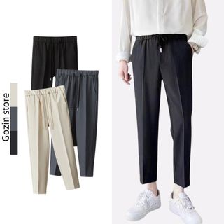 Quần âu nam cao cấp công sở Hàn Quốc ống suông dáng baggy nam ống rộng dáng âu phong cách ulzzang GOZIN.STORE