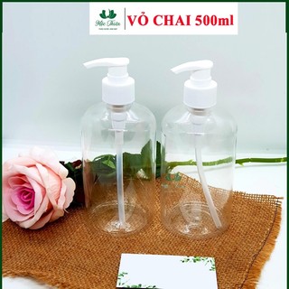 Vỏ chai vòi nhấn 500ml
