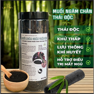 1Kg Muối ngâm chân Thải độc - Khử thấp từ 18 vị dược liệu cùng than tre hoạt tính