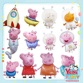 Bong bóng heo peppa trang trí sinh nhật, thôi nôi, tiệc tùng