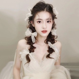 kẹp tóc nơ voan phong cách Hàn quốc