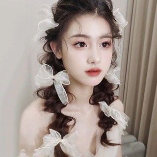 kẹp tóc nơ voan phong cách Hàn quốc