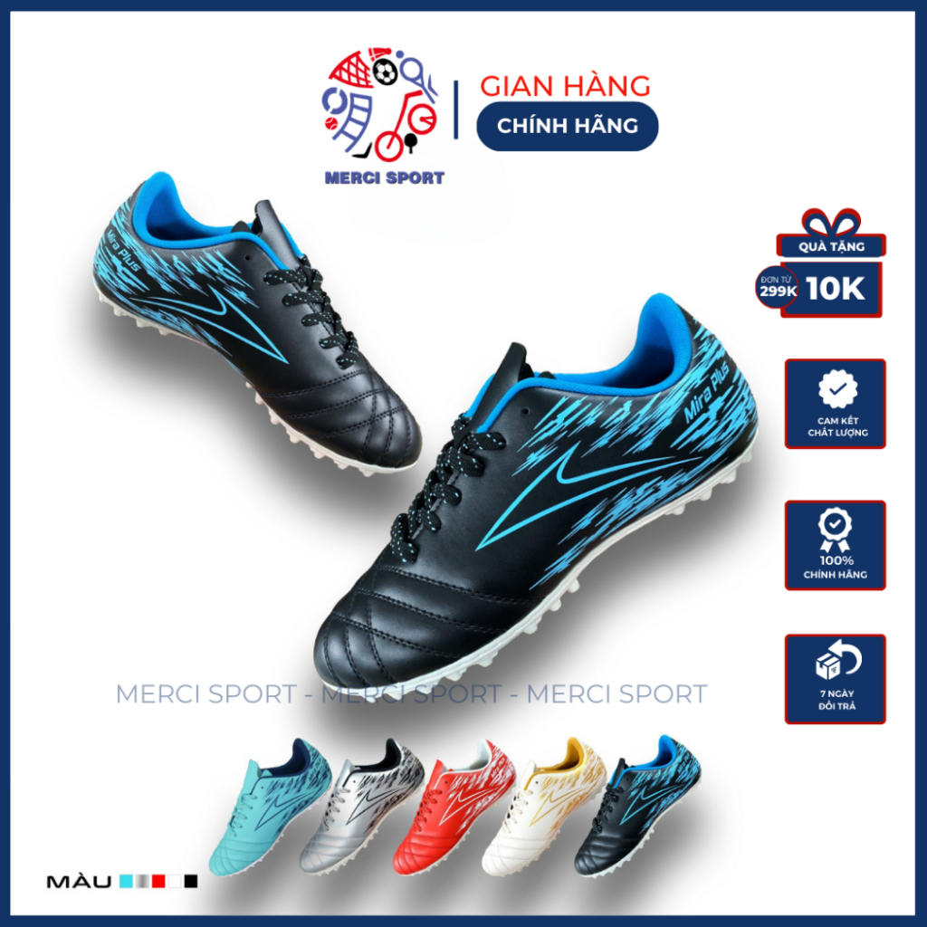 Giày Đá Bóng, Giày Đá Banh Trẻ Em Sân Cỏ Nhân tạo Mira Plus Đế TF Merci Sport