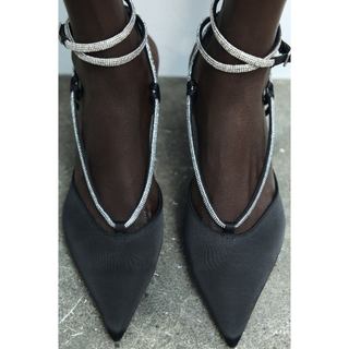 HÀNG CÓ SẴN (Size 40➡️42) _ Giày Gót Nhỏ Đính Đá Big Size
