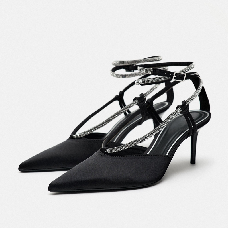 HÀNG CÓ SẴN (Size 40➡️42) _ Giày Gót Nhỏ Đính Đá Big Size