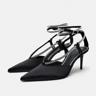 HÀNG CÓ SẴN (Size 40➡️42) _ Giày Gót Nhỏ Đính Đá Big Size