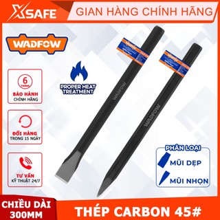 Mũi đục dẹp và nhọn WADFOW Mũi đục 25mm300mm thép carbon siêu cứng, đục tường, sắt, gỗ, bê tông - Chính hãng