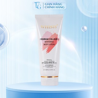 Sữa dưỡng thể trắng da chống nắng nâng tone Whisis premium collagen whitening body lotion 200ml