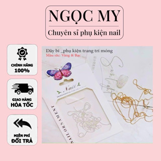 Phụ kiện nail- Dây xích bi trang trí