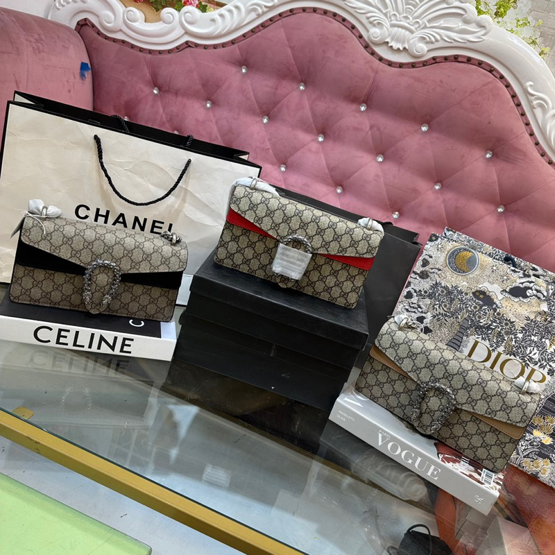 TÚI XÁCH GUC CHÌ ĐẦU RỒNG ĐÁ SÁNG SZ 24cm Super