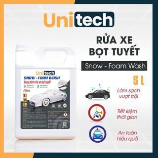 Nước rửa xe bọt tuyết cao cấp UNITECH (5 lít) | Dòng bọt tuyết siêu đậm đặc, hiệu ứng bóng dàn áo đặc biệt