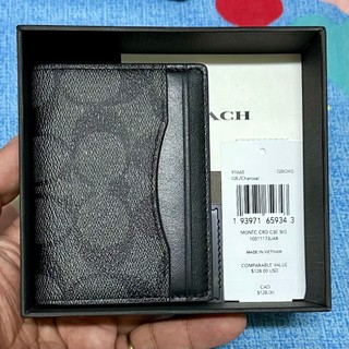 Coach 91660 Magnetic Card Case In Signature Canvas