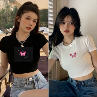 Áo croptop in buom buom bay crbuom