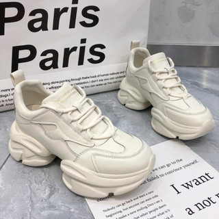 Giày thể thao nữ sneaker buộc dây học sinh sinh viên kiểu dáng trẻ trung cá tính đế cao 5cm