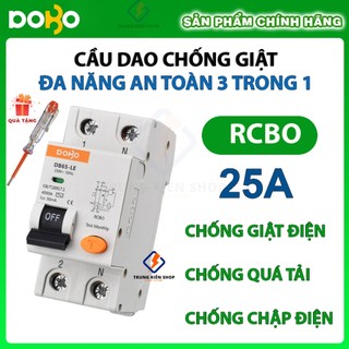 Cầu dao chống giật 25a rcbo dobo korea đa năng - siêu nhạy 4ka 30ma - hàng tốt