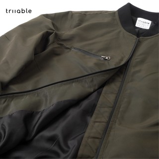 Áo Bomber Jacket Triiable Fullsize Basic Tối Giản