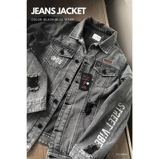 Áo khoác bò nam unisex đen xanh nhạt Áo Jacket Jeans Original Triiable