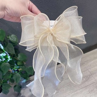 kẹp tóc nơ voan tiểu thư dễ thương