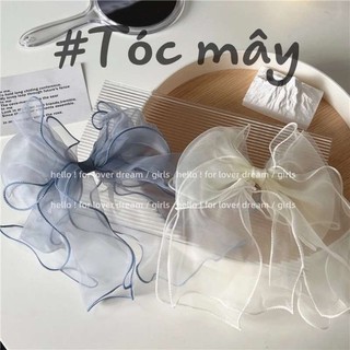 kẹp tóc nơ voan tiểu thư dễ thương