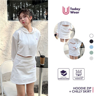 Chân váy thể thao Chilly chất nỉ da cá cao cấp, thoái mái, phù hợp thu đông, có túi, cá tính Today U Wear