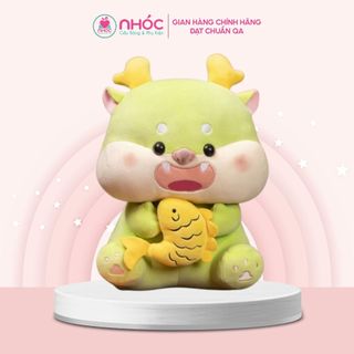 Thú bông Rồng ôm cá lông mịn ngồi bông cao cấp - NHÓC
