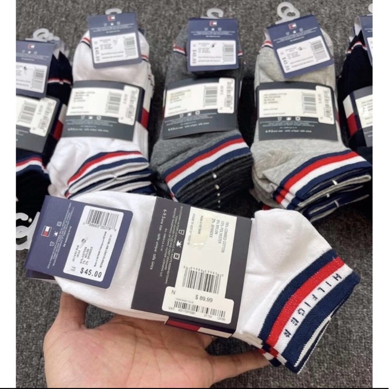 Tất vớ nam nữ Tommy cổ ngắn chất cotton mềm mịn kháng khuẩn nhẹ nhàng êm chân