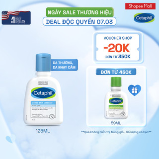 Sữa rửa mặt dịu lành cho da nhạy cảm CETAPHIL GENTLE SKIN CLEANSER 125ML