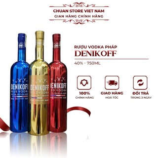 Rượu Vodka Pháp Denikoff 40% 750ml nhập khẩu chính hãng