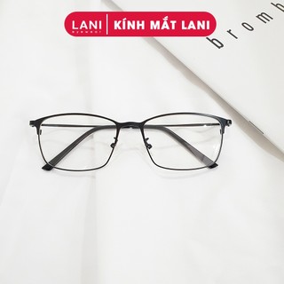 Gọng kính nam nữ thời trang chữ nhật kim loại thanh mảnh LANI 9042 lắp mắt cận có độ theo yêu cầu