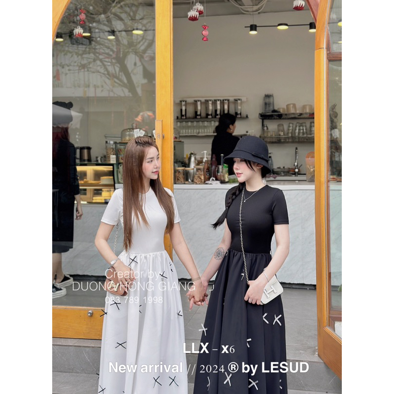 Đầm Maxi Tiểu Thư Đính Nơ Siêu Xinh