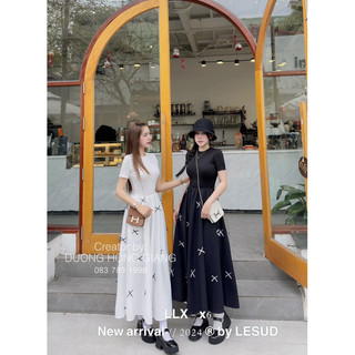 Đầm Maxi Tiểu Thư Đính Nơ Siêu Xinh